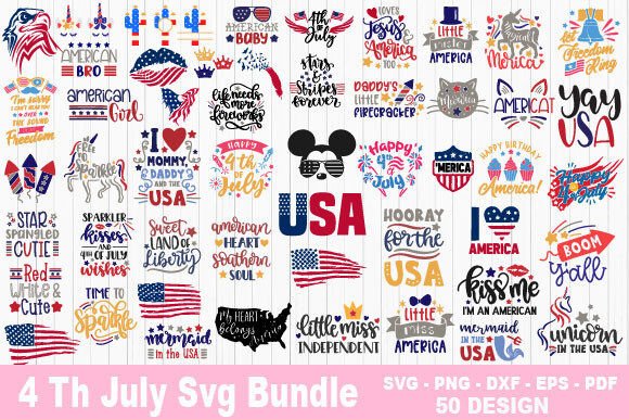4th of July SVG Bundle: Graphics & T-Shirt Designs