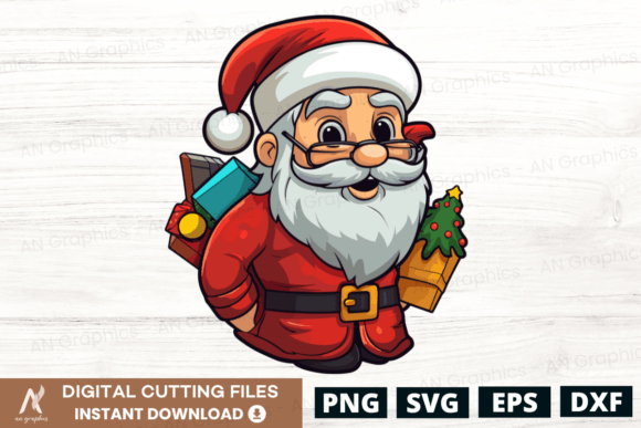 Christmas Santa Graphics for T-Shirt Designs