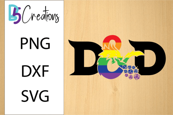DnD Logo Rainbow Tshirt Design Graphics Review