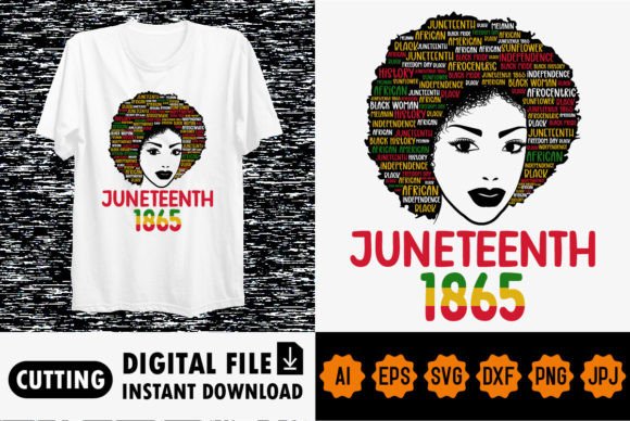 Juneteenth 1865 Shirt Design Graphics Review