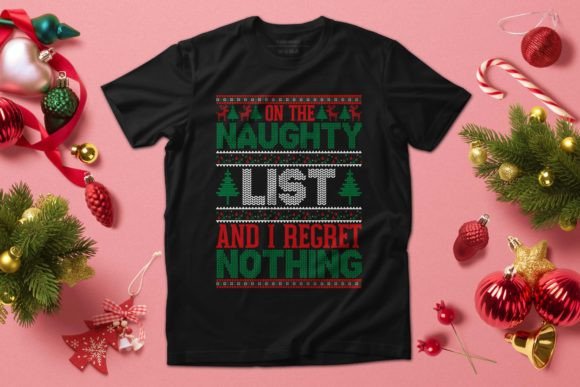 Naughty List Funny Christmas Design Graphics