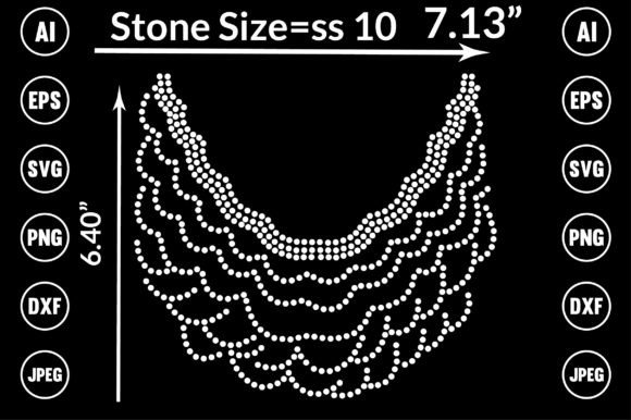 Necklace Rhinestone Templates Design for Graphics