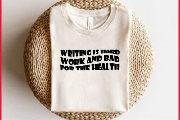 Retro Health T-shirt Design: Writing Is Review