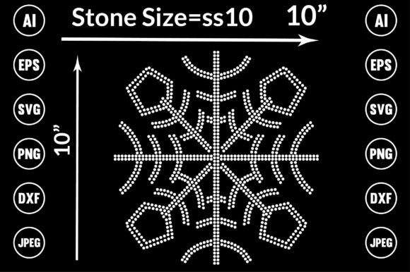 Snowflakes Rhinestone Templates: Graphics & T-Shirt Designs